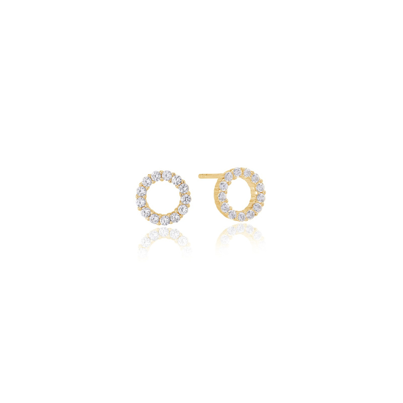 Thumbnail of Earrings Biella Uno Gold & White image
