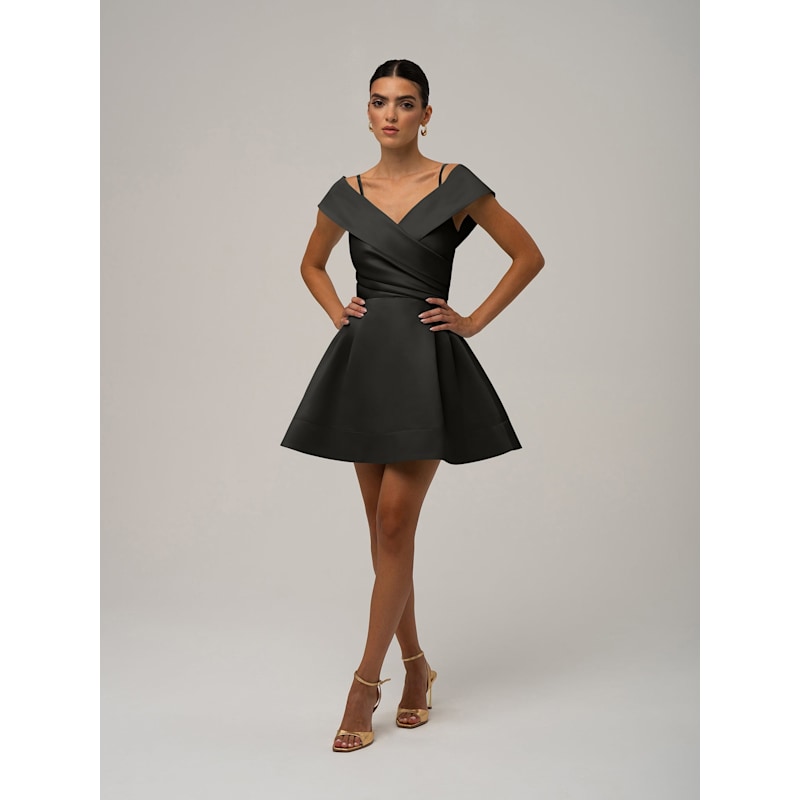 black mini flared dress The Way To My Heart Mini Flare Dress - Black main image 1