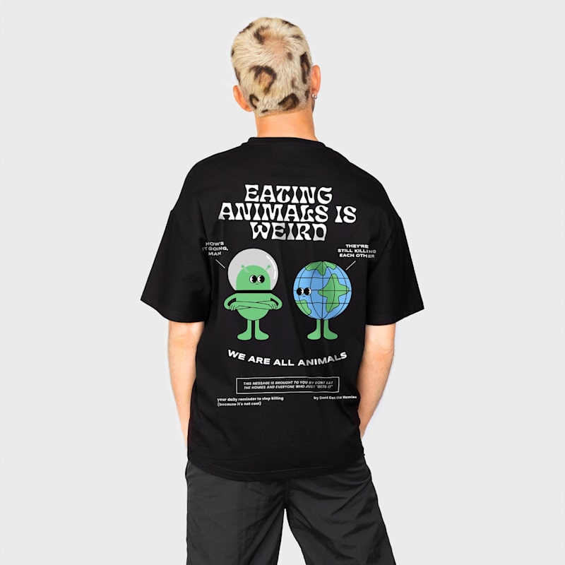 Thumbnail of Eating Animals Is Weird Tee - Black image