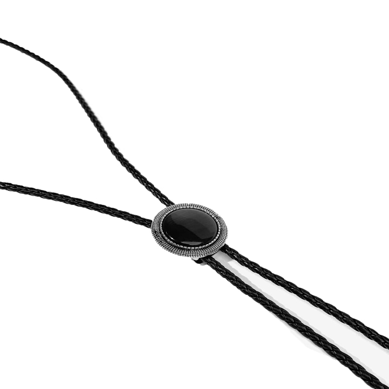 Thumbnail of Western Bolo Tie - Black Stone image