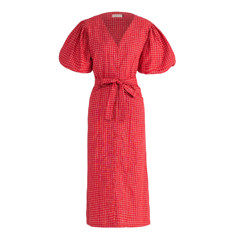 dresses for women two piece Mable Lotta Love Two Piece Midi Dress - Size L - Long Sleeve Cropped Top & Side-Slit Skirt