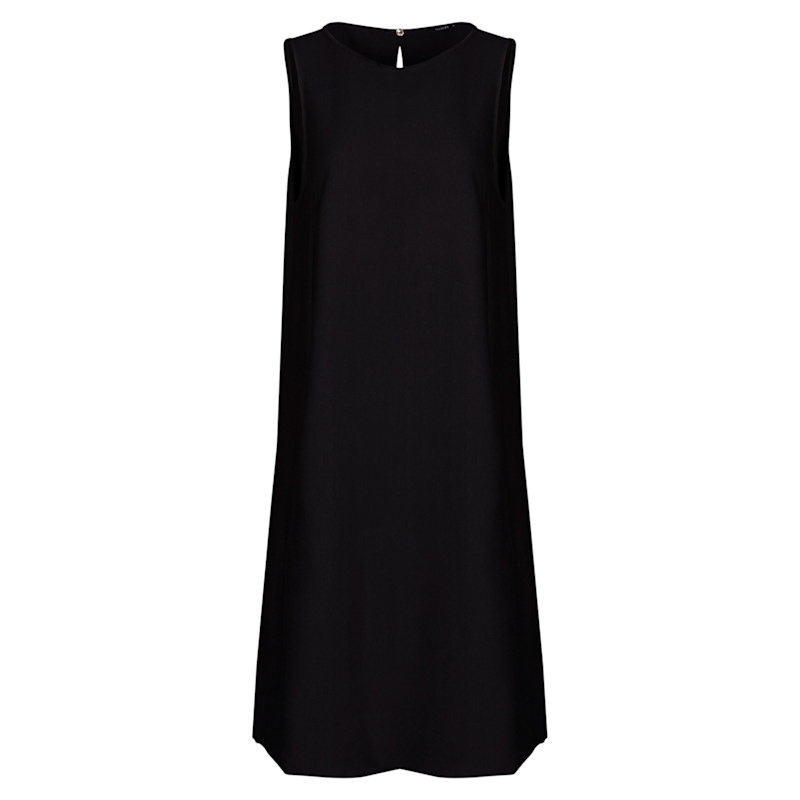 Oh!Zuza Night&Day Echo Viscose Midi Dress with Pockets - Black