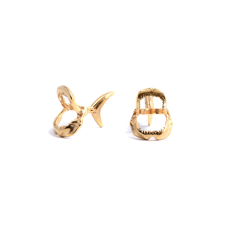 Thumbnail of Shark Jawbone Cufflinks - Gold image