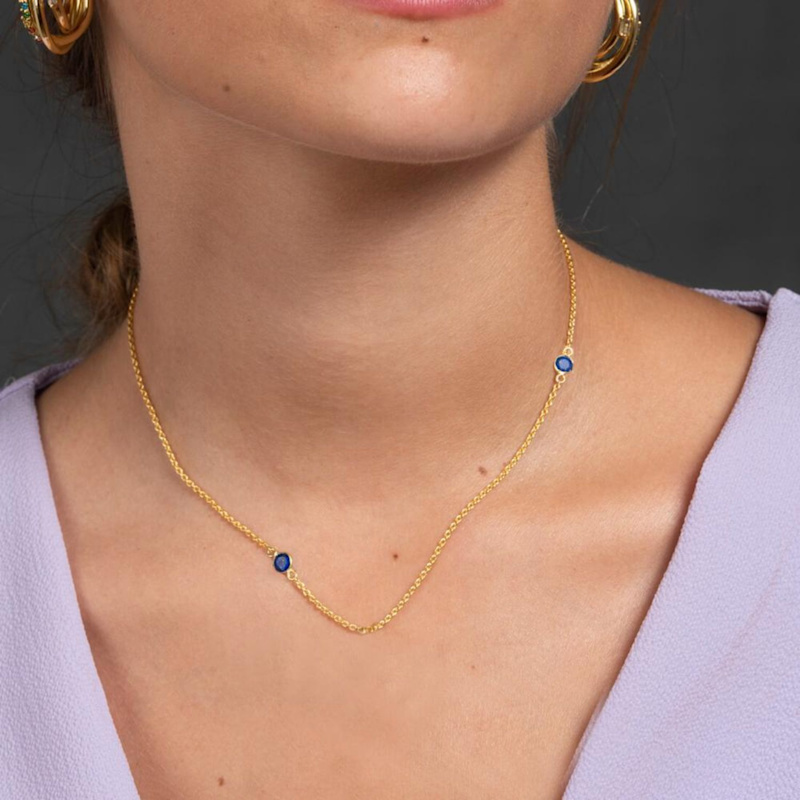 Thumbnail of Libra Goldplated Birthstone Chain image
