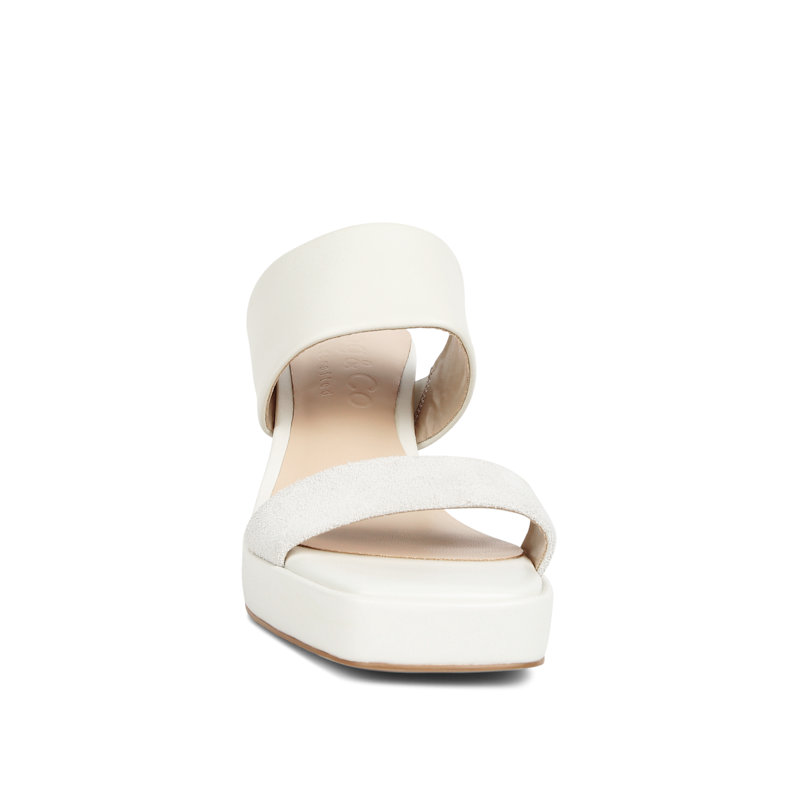 Thumbnail of Eddlia Slip On Platform Sandals In Off White By Rag & Co image