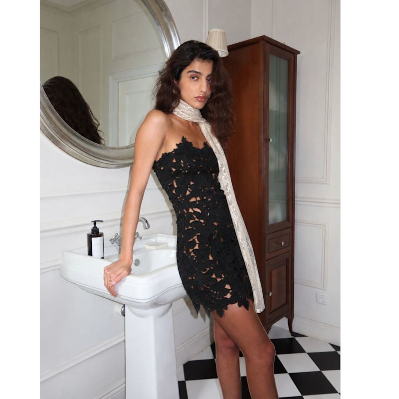 Thumbnail of Edena Floral Lace Mini Dress image