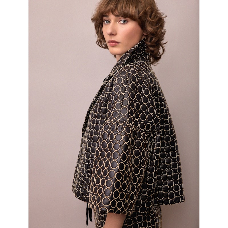 Thumbnail of Edie Jacket / Black Circular Quilting image