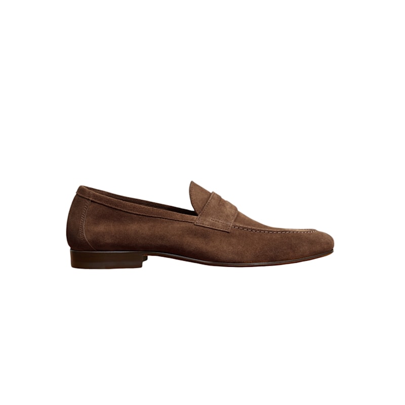 Edward Penny Loafer - Dark Brown Suede | Jack Erwin | Wolf & Badger