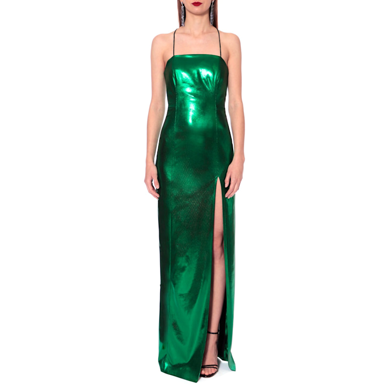 Thumbnail of Nathalia Amazon Green Evening Maxi Dress image