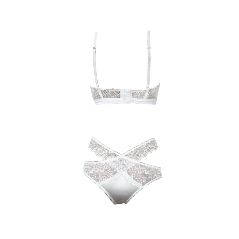 Thumbnail of Spider's Web Satin & Lace Bralette image