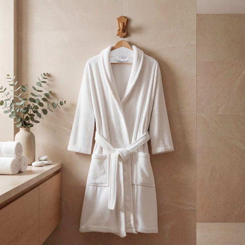Thumbnail of Egyptian Cotton Plush Robe - White image
