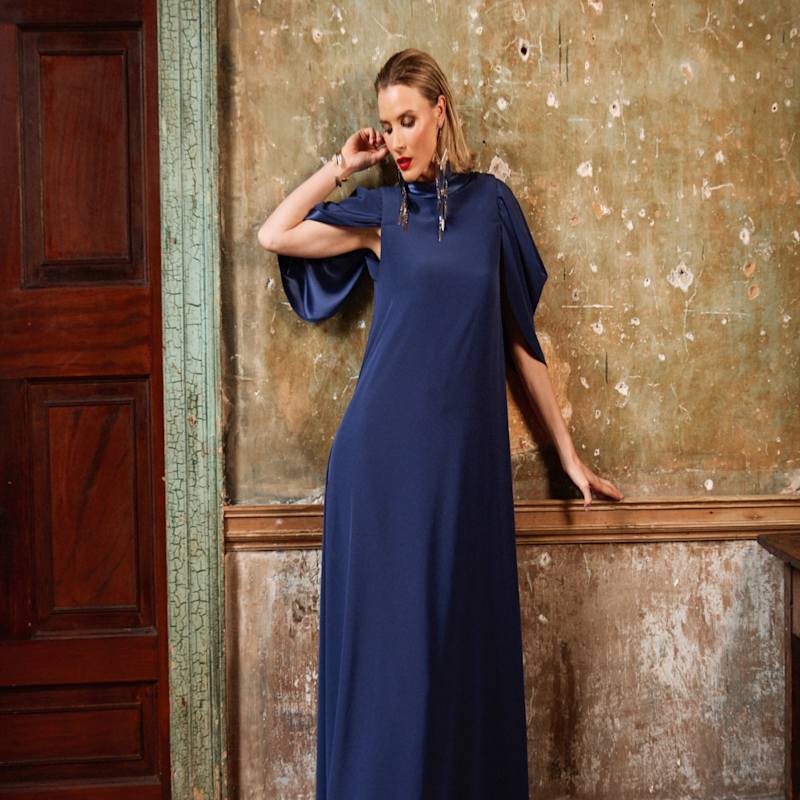 midi trapeze dress with sleeves Long Sleeve Trapeze Dress by Adam Lippes x RTR