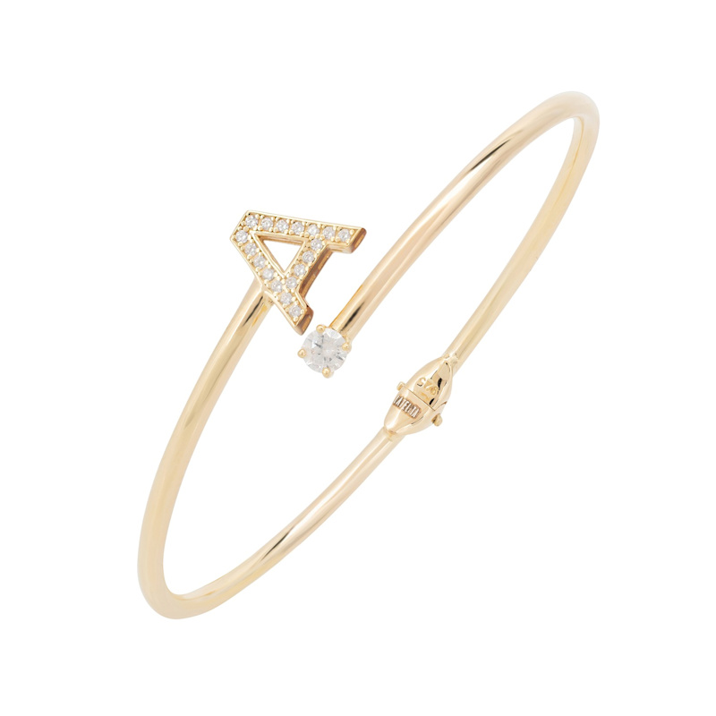 Thumbnail of Initial Bangle Gold A image