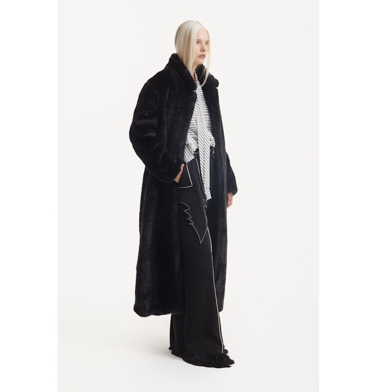 Thumbnail of Elasticated Waist Trousers With Contrast Piping Black image