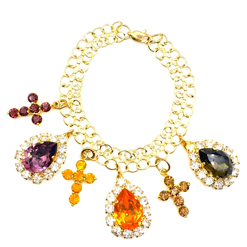 Thumbnail of Elegant Drop Crystal Charm Bracelt image