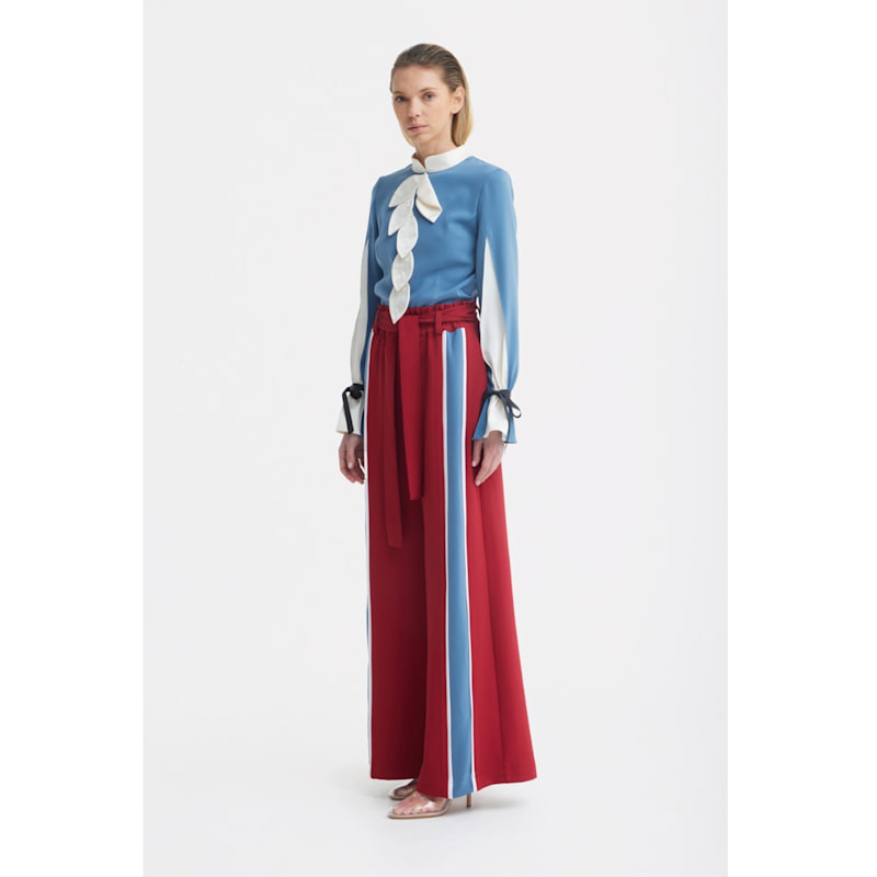 Thumbnail of Elegant Fitted Blouse – Pale Blue image