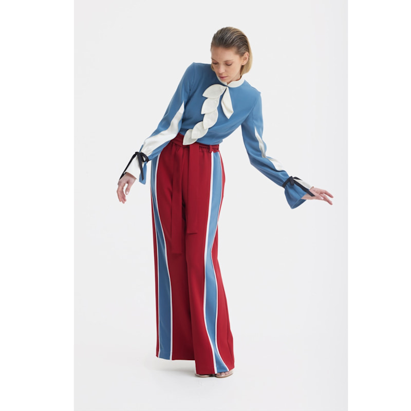 Thumbnail of Elegant Fitted Blouse – Pale Blue image