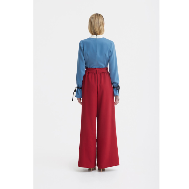 Thumbnail of Elegant Fitted Blouse – Pale Blue image