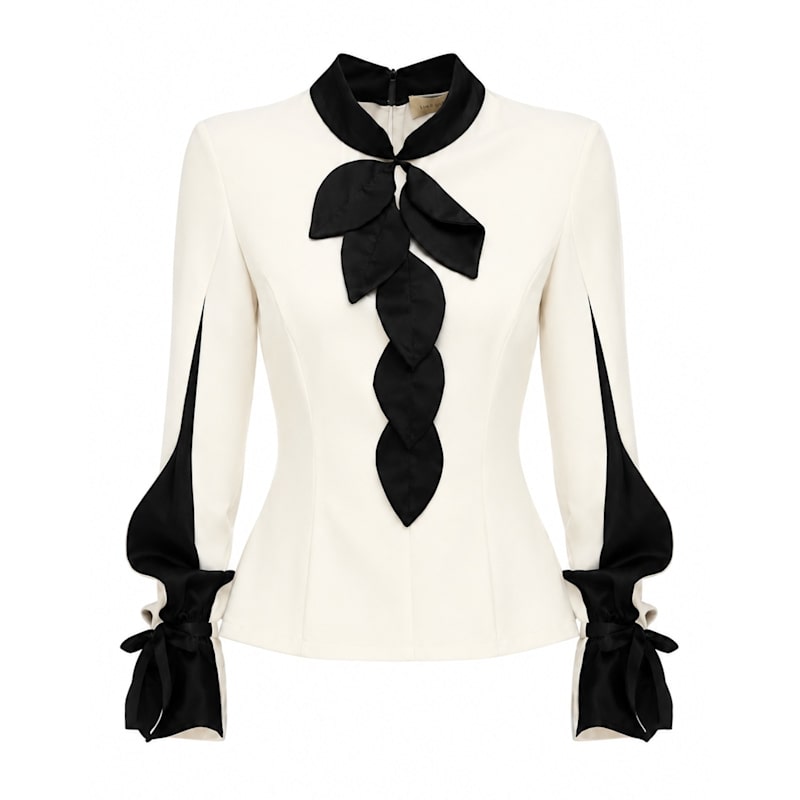 Thumbnail of Elegant Fitted Blouse – White image