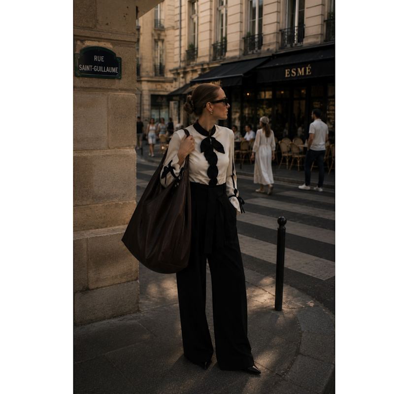 Thumbnail of Elegant Fitted Blouse – White image