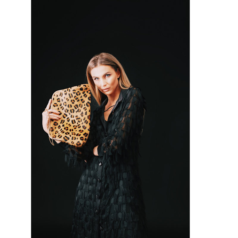 Elegant Slip Dress With Sheer Cape | Julia Allert | Wolf