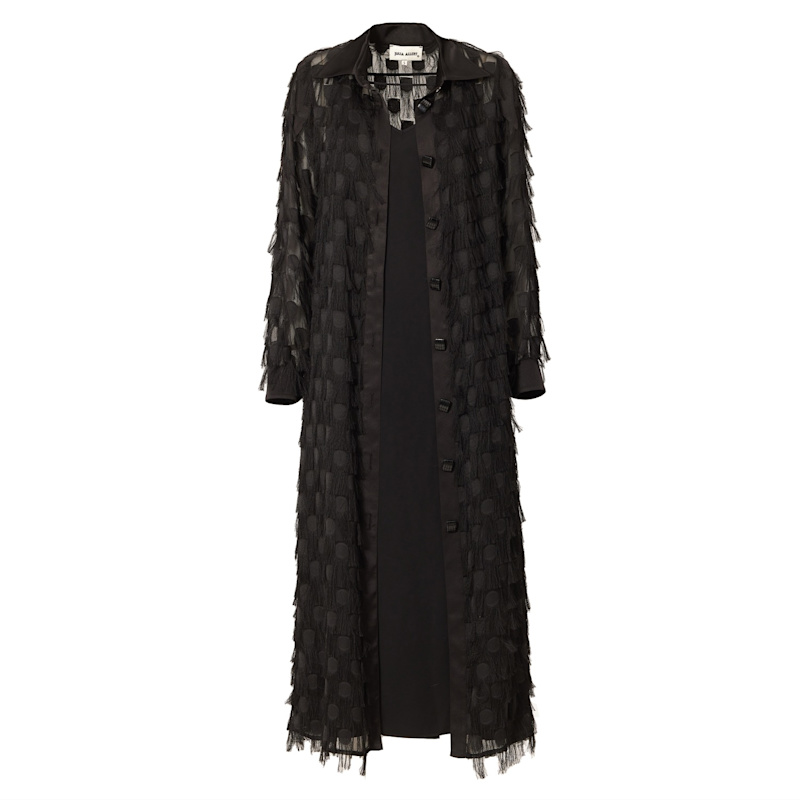 Elegant Slip Dress With Sheer Cape | Julia Allert | Wolf