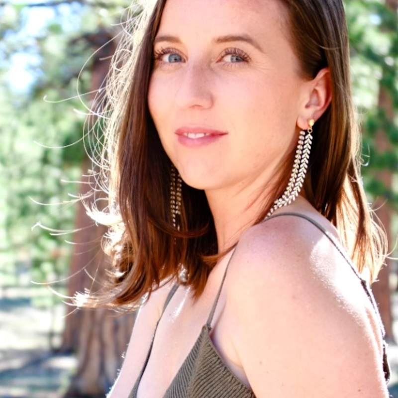 Thumbnail of Elegante White Chevron Dangle Earrings image