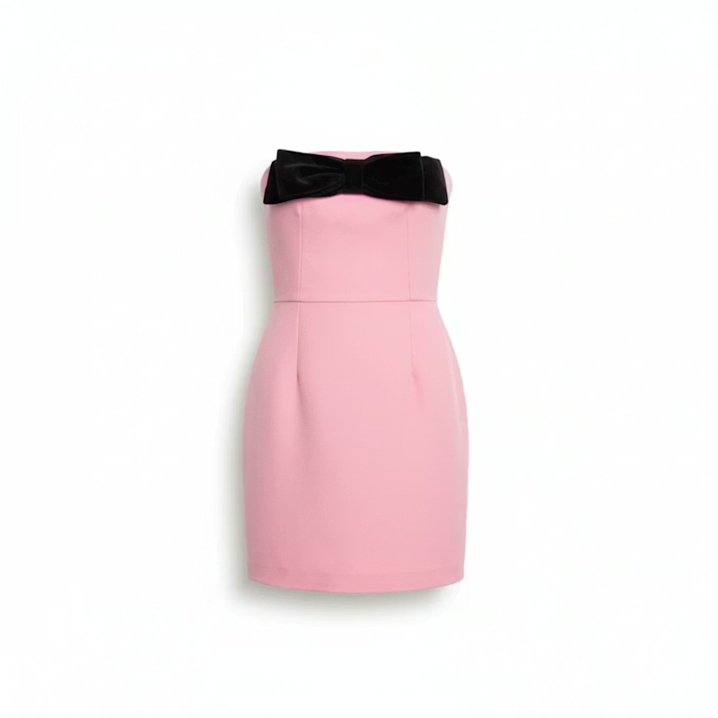 Thumbnail of Elenia Short Pink Crepe Dress image