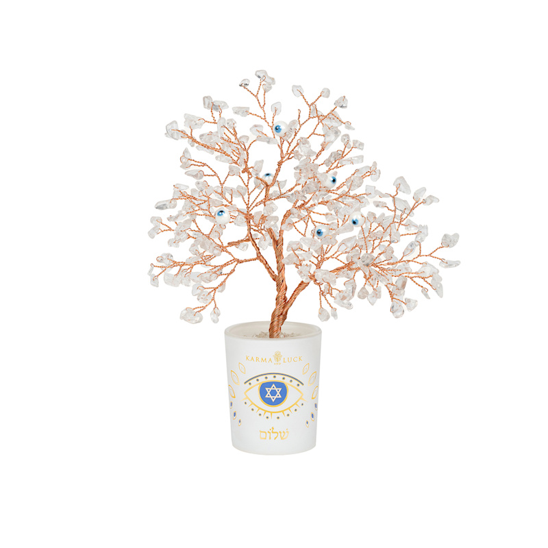 Thumbnail of Elevated Traditions Clear Quartz Hanukkah Tree Of Life image