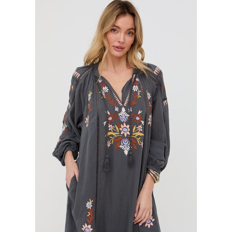 Thumbnail of Elisa Kaftan Style Embroidered Maxi Dress image