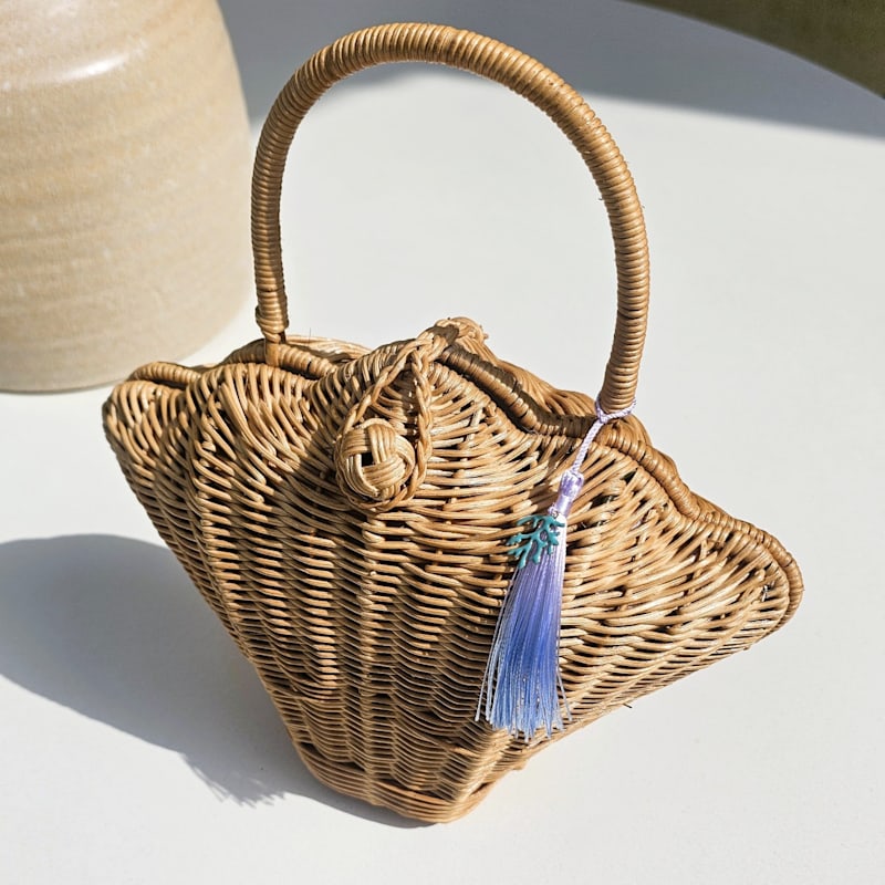 Thumbnail of Ellie Shell Wicker Bag image