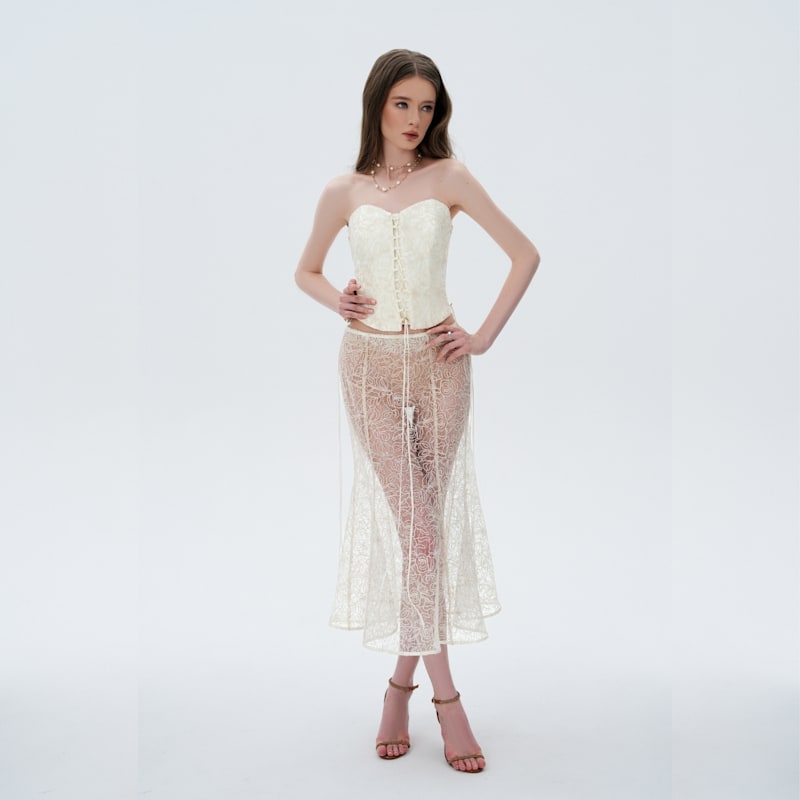 Thumbnail of Elsava Lace Tailored Skirt image