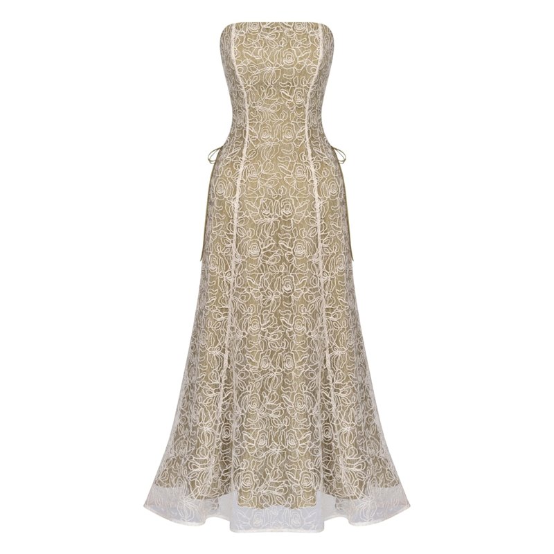 Thumbnail of Elsava Olive Bloom Corset Dress image