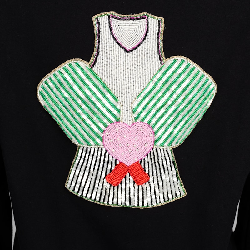 Thumbnail of Embellished Pickleball Love Sweatshirt - Black image