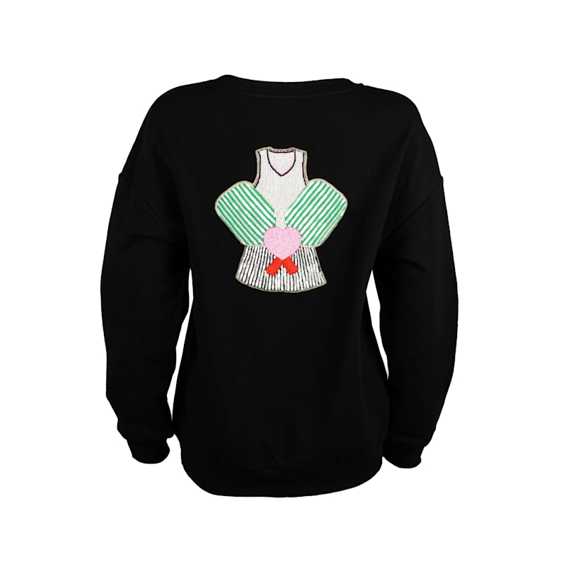 Thumbnail of Embellished Pickleball Love Sweatshirt - Black image
