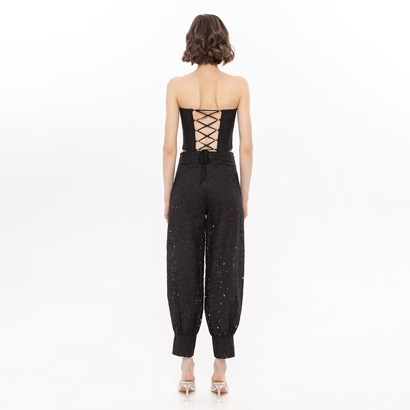 Thumbnail of Embroidered Cotton Pants Black image