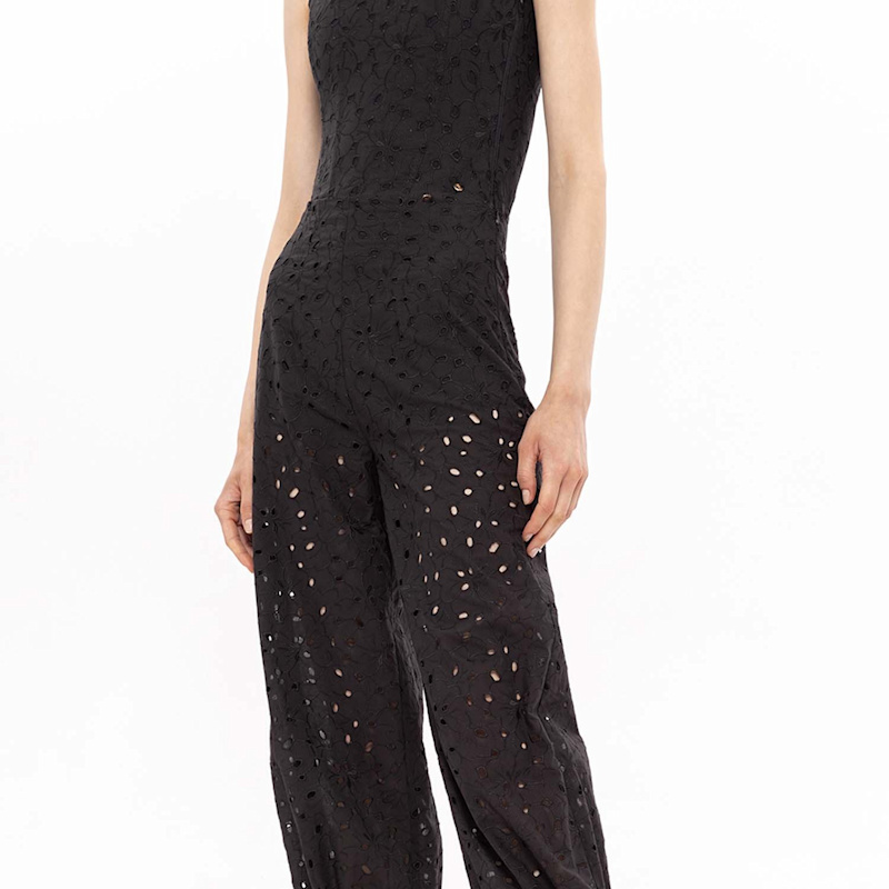 Thumbnail of Embroidered Cotton Pants Black image
