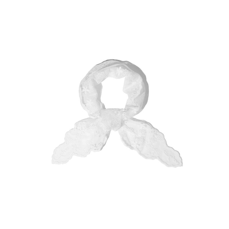 Thumbnail of Embroidered Lace White Bandana image