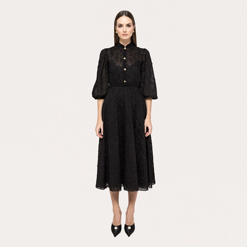 Thumbnail of Embroidered Lyocell Midi Dress image