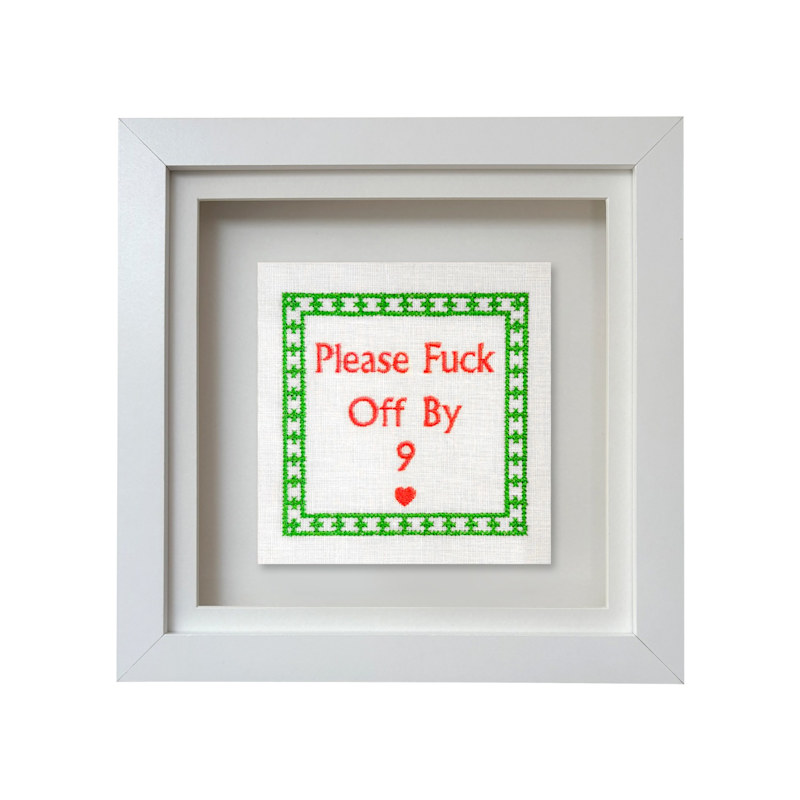 Embroidered Please Fuck Off By Nine Artwork | Lilly Loves | Wolf