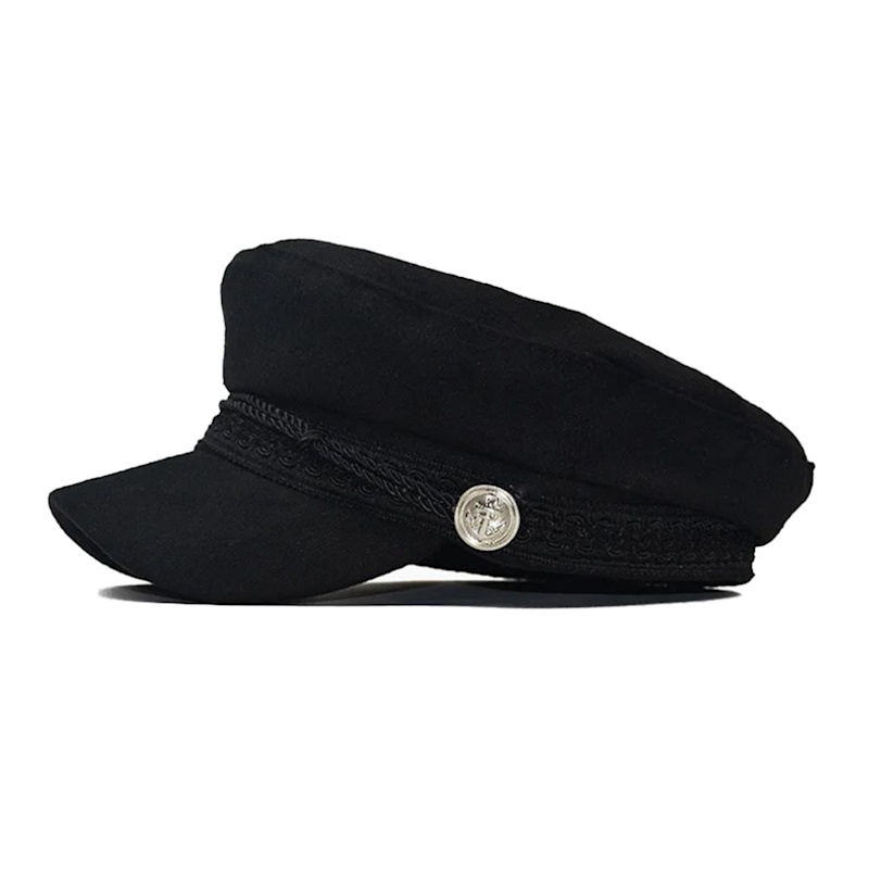 Thumbnail of Embroidered Trim Baker Boy Hat image