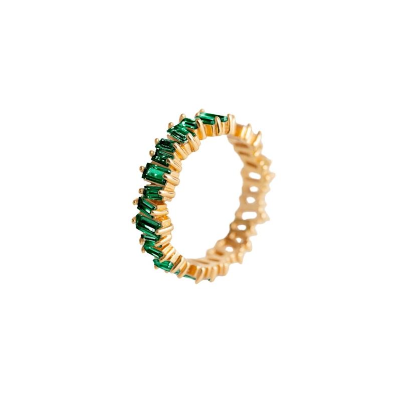 Thumbnail of Emerald Baguette Gold Ring image