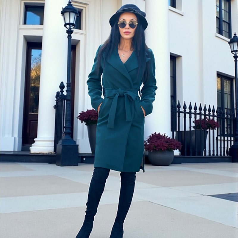 Trench Coat Outfit Timeless Winter Coats Wool Coat Outfit Dark Green Trench  Coat Cashmere Blend Ted