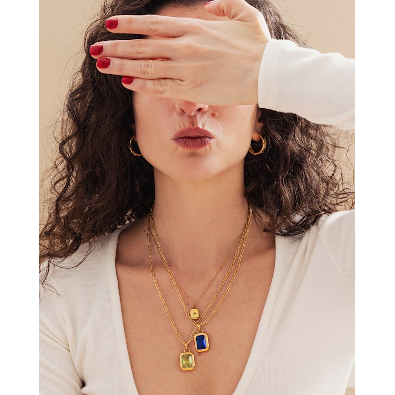 Thumbnail of Emerald Radiance Necklace In Gold image