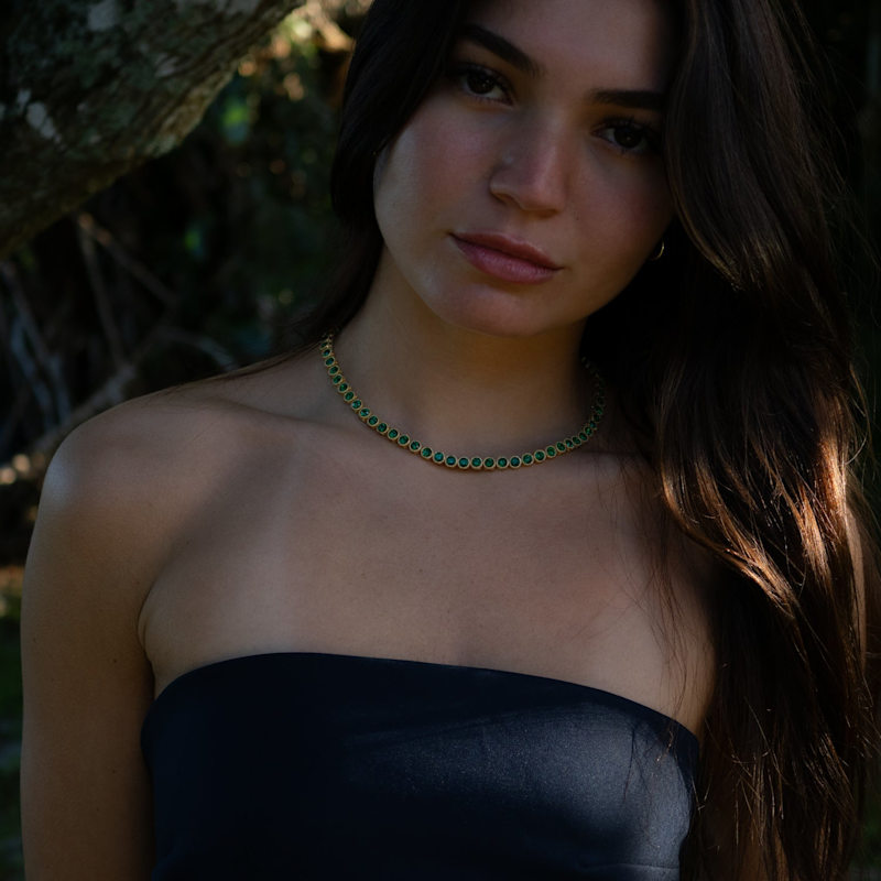 Thumbnail of Emerald Tennis Mystic Necklace - Green image