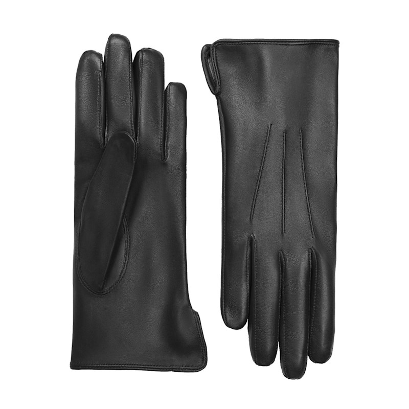 Emilie | Classic Leather Glove - Black | Cornelia James | Wolf