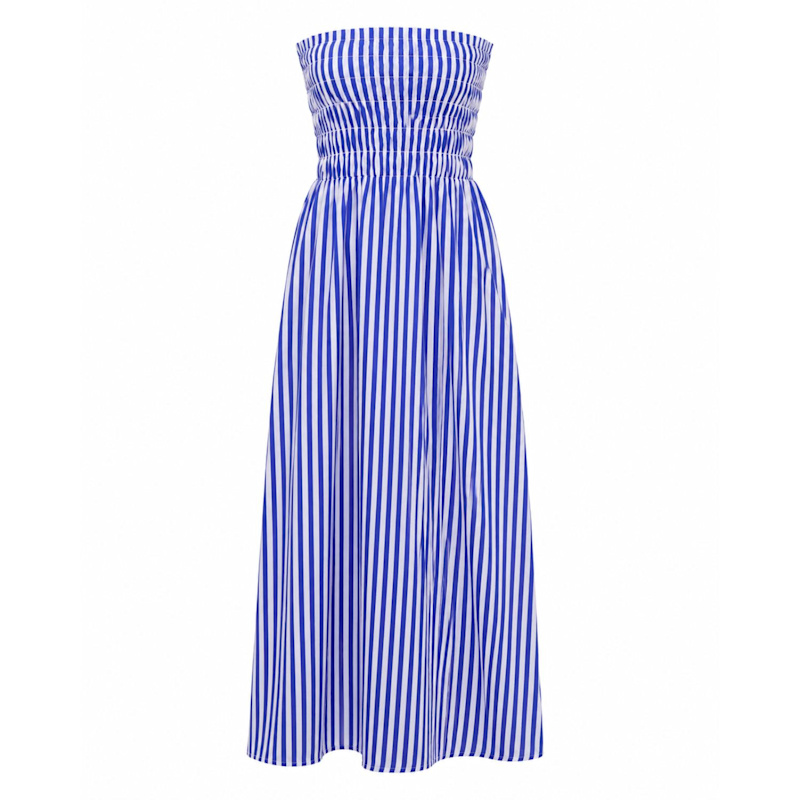 Emily Blue And Pink Striped Dress | Mind Traveler