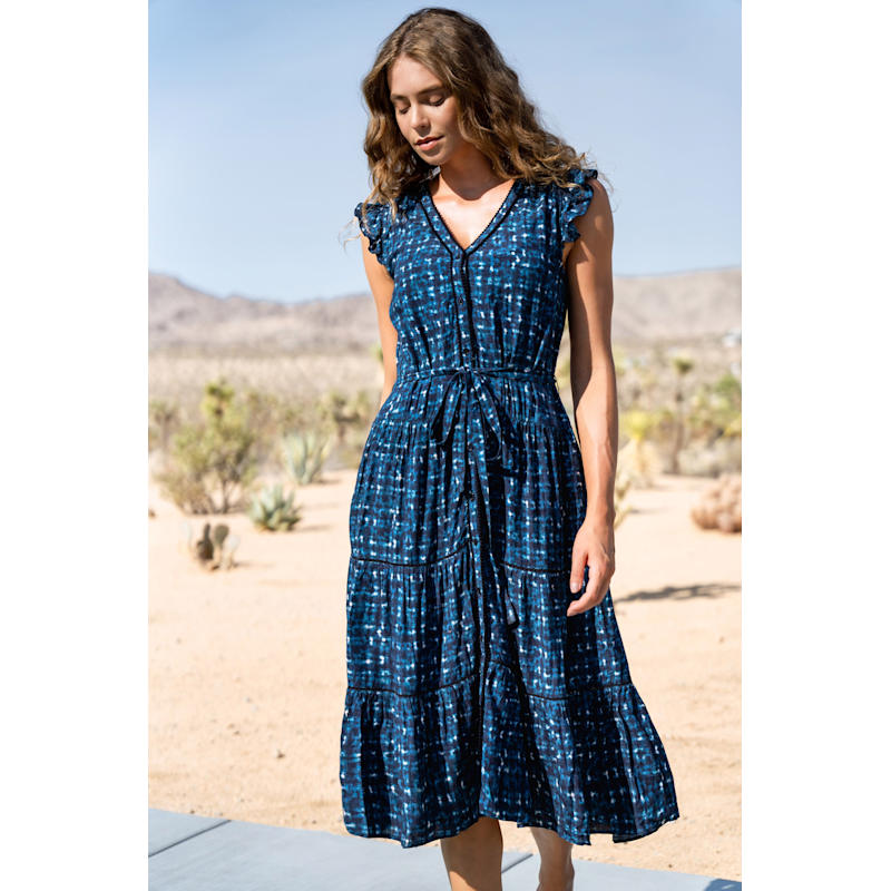 Emily Dress In Denim Noir | Change of Scenery | Wolf & Badger