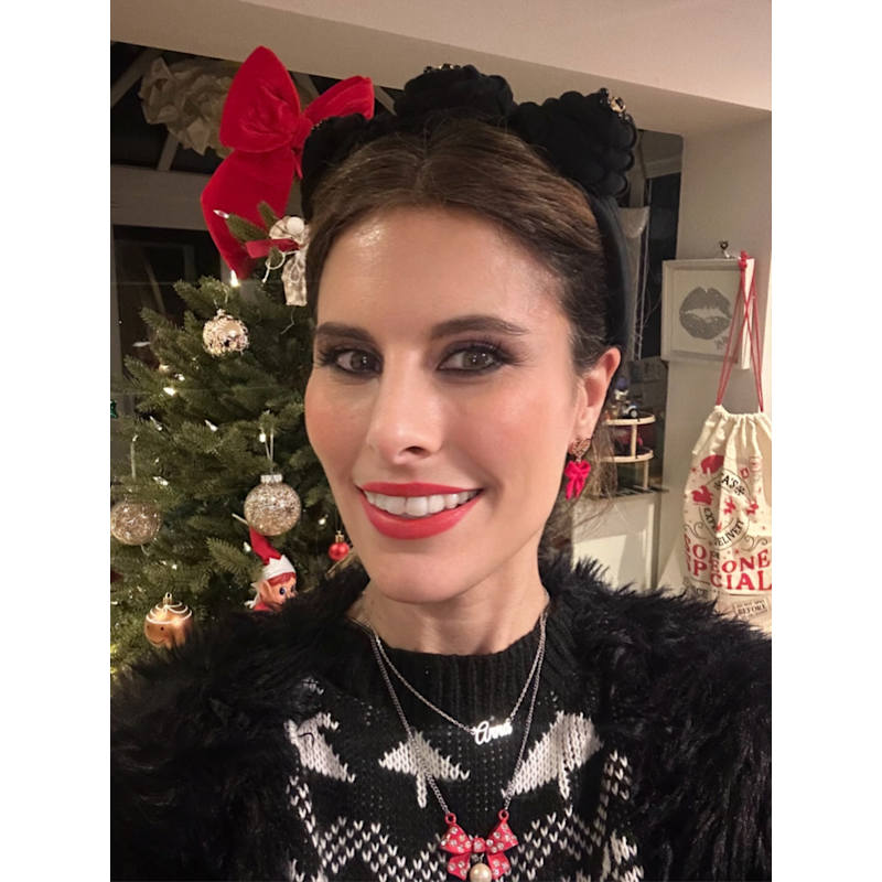 Thumbnail of Emily - Hot Red Bow Earrings With Mc Charm - Exclusive & New / Red image