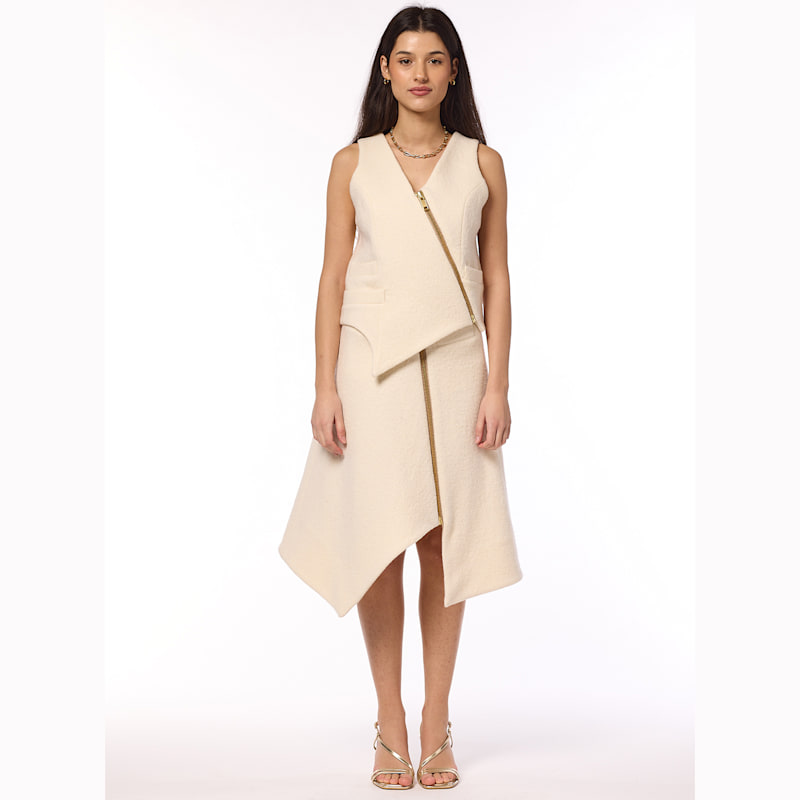Thumbnail of Emily The Ivory High Waisted Flirty Skirt image